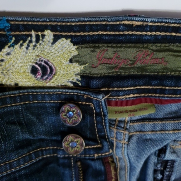 Tommy Bahama RELAXED BOOTCUT Embellished Jeans 6 R - Picture 6 of 8